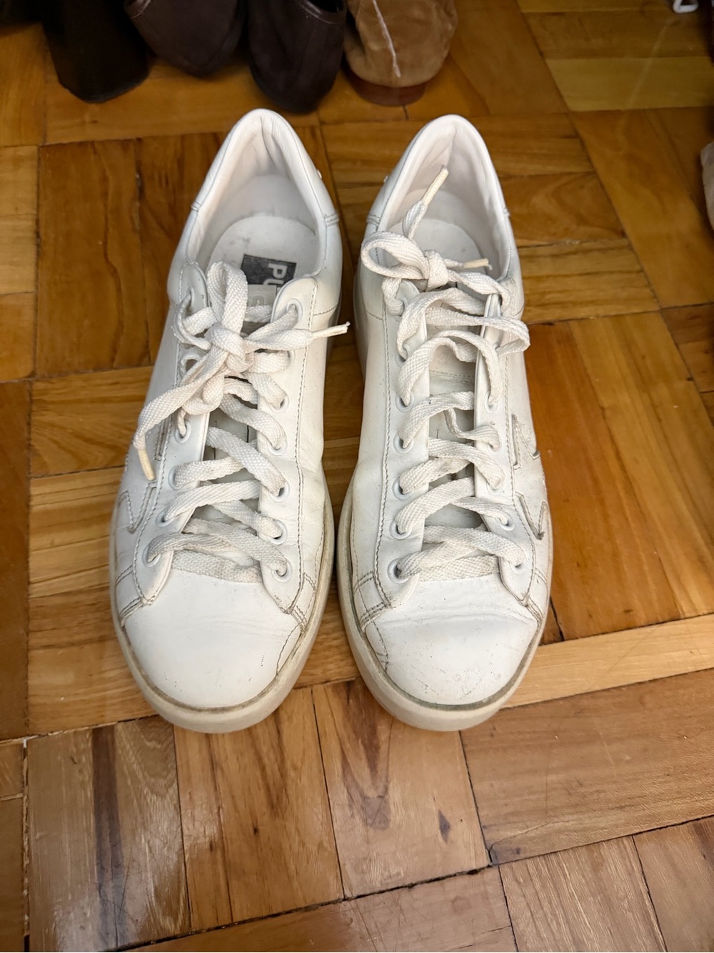 Golden Goose Women's White Leather Sneakers